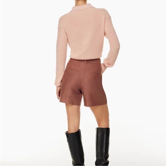 Aritzia color mocha sorbet Effortless Linen 5" Short - Picture 4 of 12